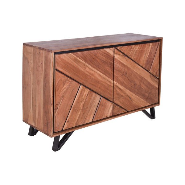 Dabīga toņa akācijas masīvkoka skapītis 120x78x40 cm Ambala – Interia Home & Living-image-2