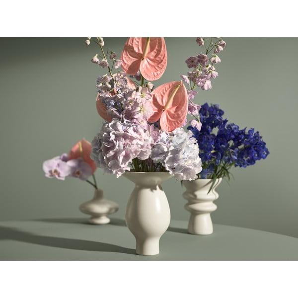 Krēmīgi balta keramikas vāze Kähler Design Kontur, augstums 25 cm-image-1