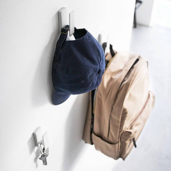 Balti metāla sienas āķi (3 gab.) Tower – YAMAZAKI-image-4