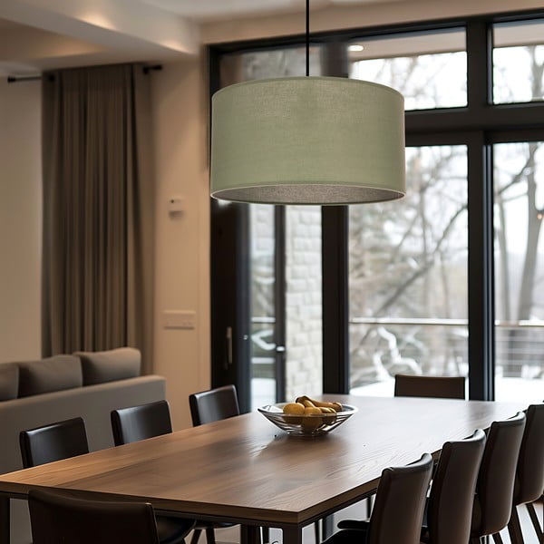 Zaļa piekaramā lampa ar auduma abažūru ø 40 cm Shanti – Candellux Lighting-image-3