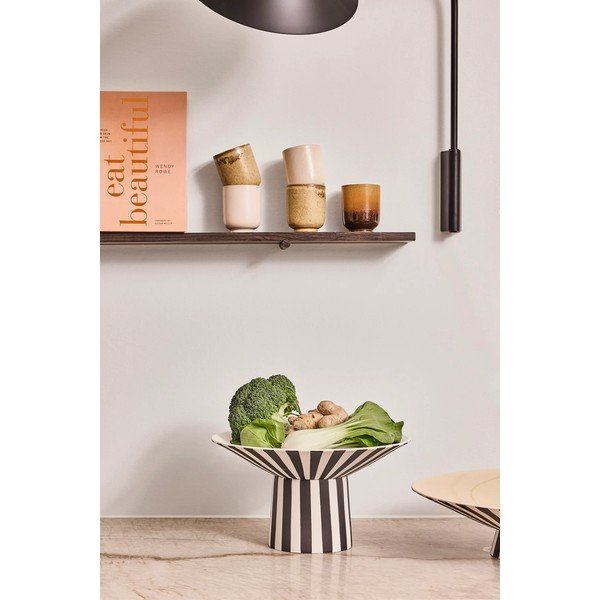 Melnbalta/bēša akmensmasas bļoda ø 30 cm Toppu – OYOY Living Design-image-1