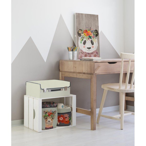 Tekstila uzglabāšanas grozi (2 gab.) Floral Llama – Little Nice Things-image-1