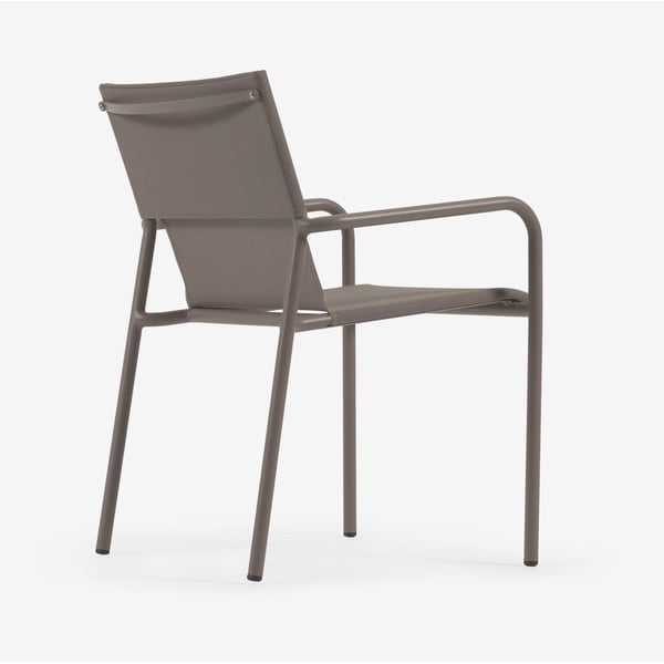 Brūns alumīnija dārza krēsls Kave Home Zaltana-image-3