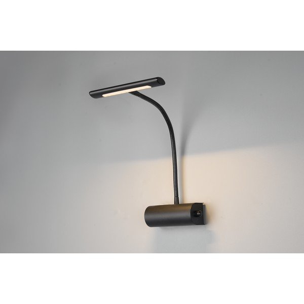 Matēti melna LED sienas lampa ar saliekamu konstrukciju/ar regulējamu spilgtumu Curtis – Trio-image-3