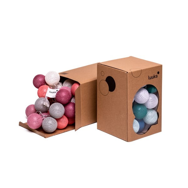 Brūna gaismiņu virtene ar LED spuldzēm LUKKA, 15 gaismiņas-image-2