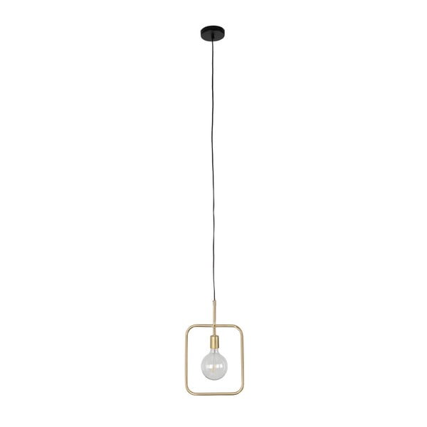 Dzeltena/melna piekaramā lampa ar metāla abažūru ø 12 cm Cubo – Dutchbone