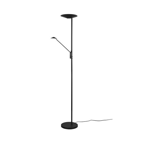 Matēti melna LED stāvlampa ar regulējamu spilgtumu (augstums 180 cm) Brantford – Trio