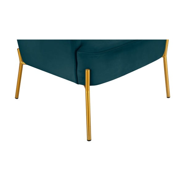 Zaļš/zils samta krēsls Runa – Støraa-image-3