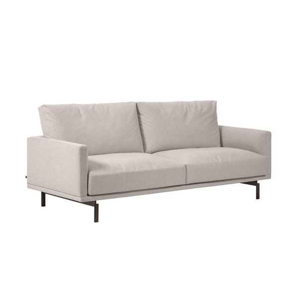Bēšs dīvāns no šenila auduma 214 cm Galene – Kave Home-image-2