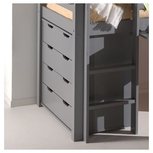 Pelēka zema bērnu kumode 85,5x72 cm Pino – Vipack-image-1