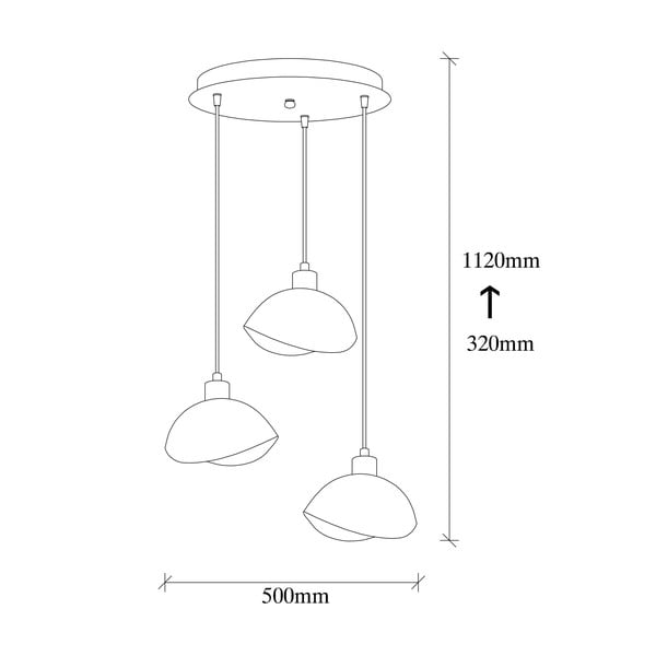 Melna piekaramā lampa ar metāla abažūru ø 50 cm Sivani – Opviq lights-image-4