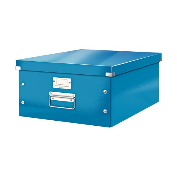 Zila kartona uzglabāšanas kaste ar vāku 37x48x20 cm Click&Store – Leitz