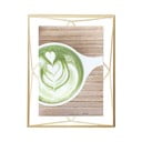 Zelta krāsas metāla stāvošs/piekarināms foto rāmis 18x23 cm Prisma – Umbra