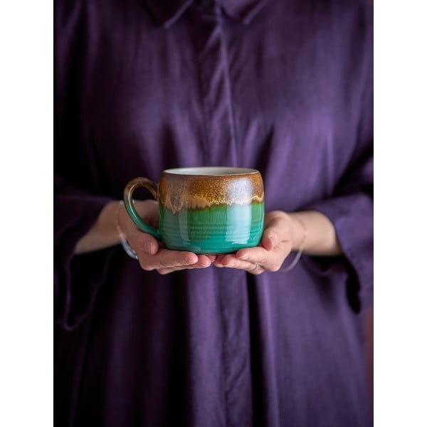 Zaļas/brūnas akmensmasas krūzes (4 gab.) 400 ml Sheen – Bloomingville-image-1