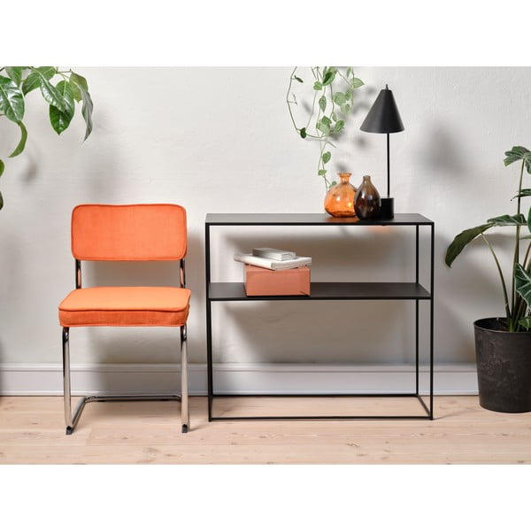 Oranžs velveta pusdienu krēsls Rupert – Unique Furniture-image-3