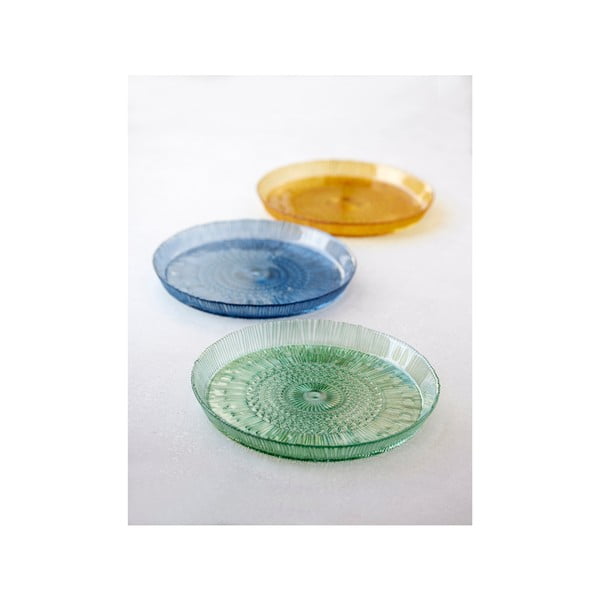 Zils stikla servēšanas šķīvis ø 30 cm Kusintha – Bitz-image-4