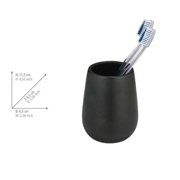 Melns keramikas vannas istabas piederumu komplekts Nerno – Wenko-image-3
