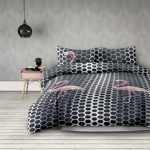 Divvietīga gultas veļa AmeliaHome Flamingo Dark, 200 x 220 cm + 70 x 80 cm