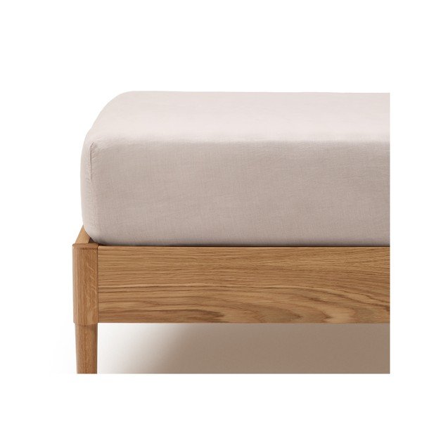 Pelēkbrūns kokvilnas palags ar gumiju 180x200 cm Simmel – Kave Home