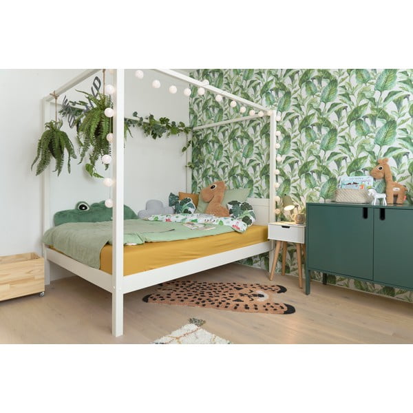 Balta bērnu gulta 140x200 cm PINO CANOPY – Vipack-image-4