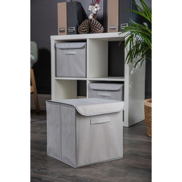 Auduma uzglabāšanas kaste ar vāku – Mioli Decor-image-1