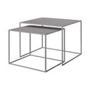 Pelēki metāla žurnālgaldiņi (2 gab.) 50x60 cm Fera – Blomus