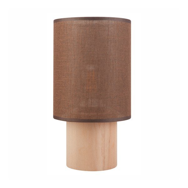 Brūna galda lampa ar auduma abažūru (augstums 30 cm) Ari – LAMKUR-image-3