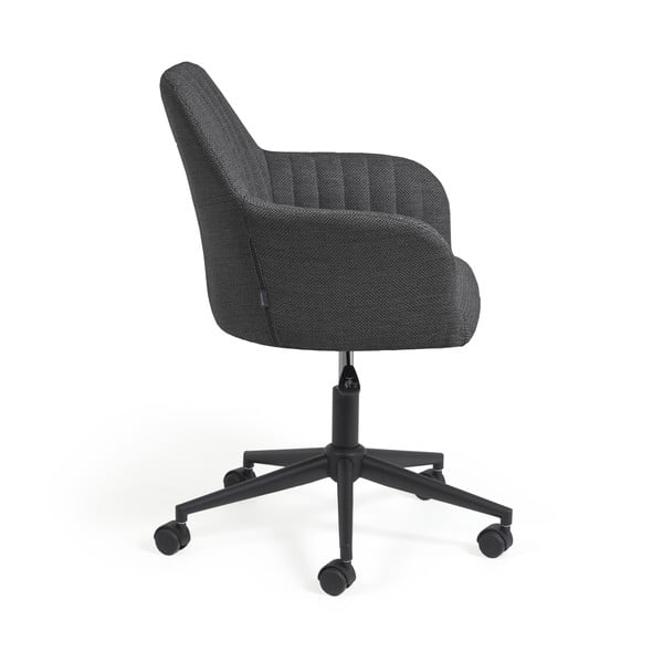 Tumši pelēks biroja krēsls Kave Home Madina-image-3