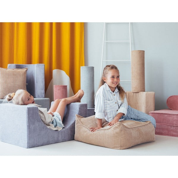 Zils velveta putu rotaļu laukums 75x49x37 cm Rainbow Montessori – Wigiwama-image-3