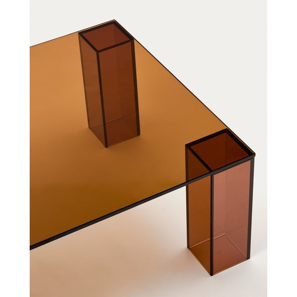 Brūns stikla žurnālgaldiņš 60x140 cm Adularia – Kave Home-image-4