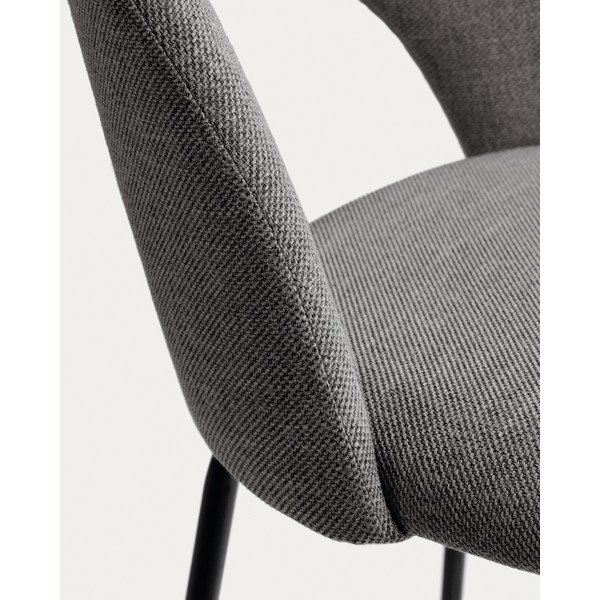 Pelēki bāra krēsli (4 gab.) (sēdekļa augstums 63 cm) Mahalia – Kave Home-image-4