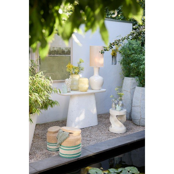 Balts konsoles galds 40x120 cm Hamura – Light & Living-image-2