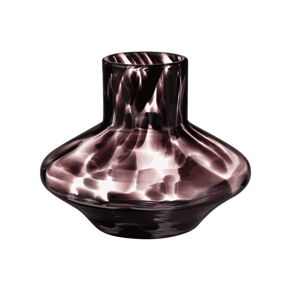 Brūna stikla rokām darināta vāze (augstums 28 cm) Glom – noo.ma