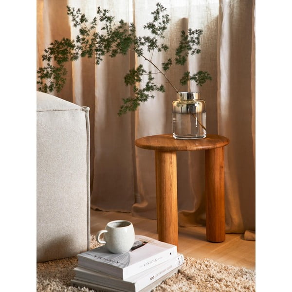 Ar rokām pūsta stikla vāze zelta krāsā Westwing Collection Uma, augstums 20 cm-image-1