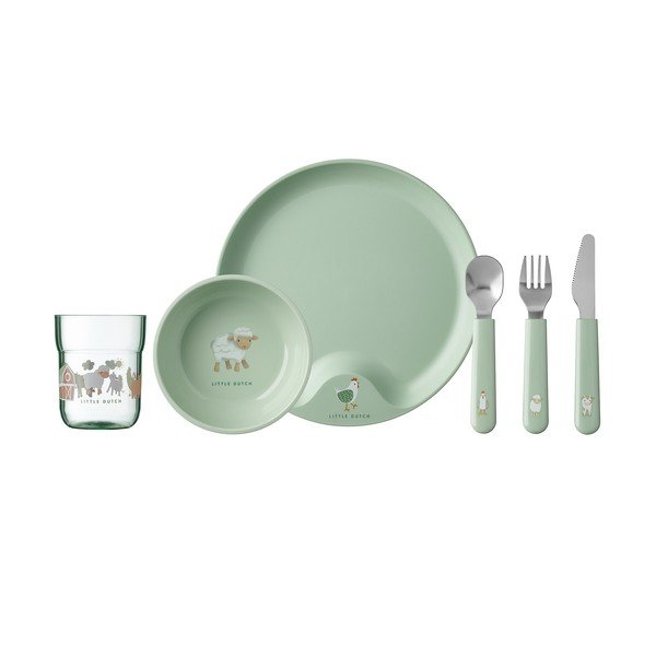 Plastmasas bērnu pusdienu komplekts (6 gab.) Little Farm – Mepal
