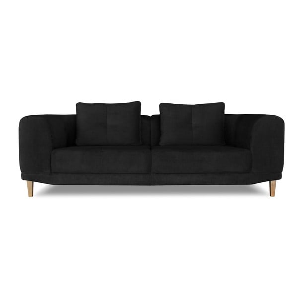 Melns trīsvietīgs dīvāns Windsor & Co. Dīvāni Sigma