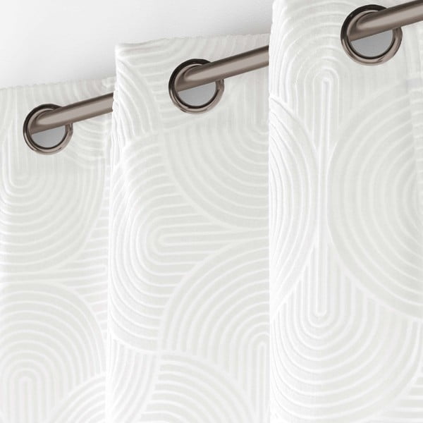 Balts samta aizkars 135x260 cm Eva – douceur d'intérieur-image-2