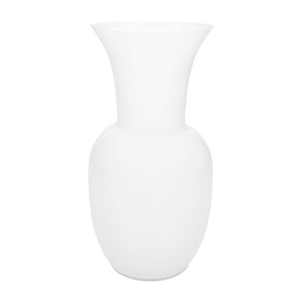 Balta stikla vāze (augstums 26 cm) – Brandani