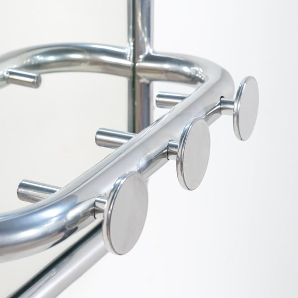 Sudraba krāsas metāla sienas pakaramais 35x60x11 cm Retro – Spinder Design-image-3