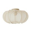 Krēmkrāsas griestu lampa ar auduma abažūru ø 40 cm Plumalia – Light & Living