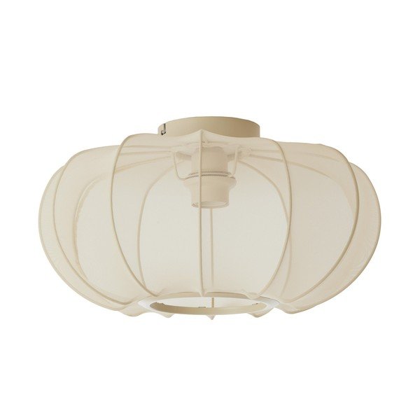 Krēmkrāsas griestu lampa ar auduma abažūru ø 40 cm Plumalia – Light & Living