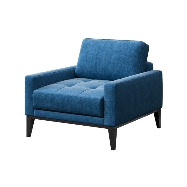 Zils krēsls ar koka kājām MESONICA Musso Tufted-image-2