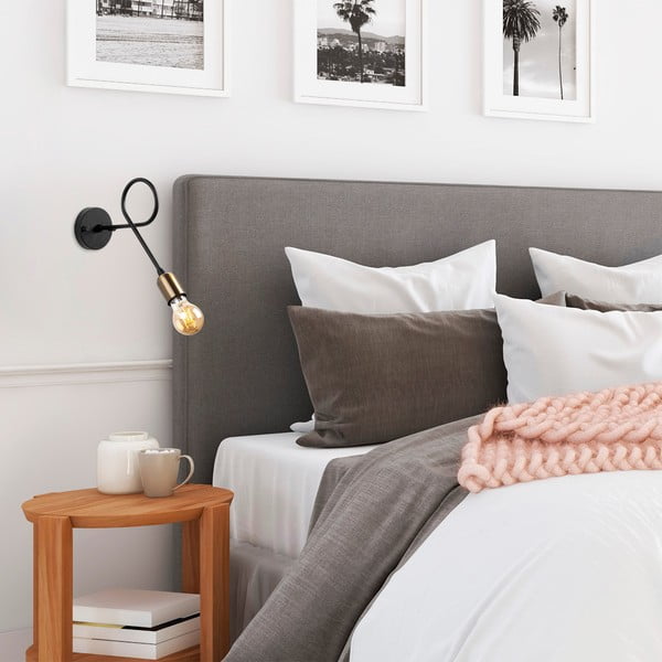 Melna sienas lampa Viraj – Opviq lights-image-1