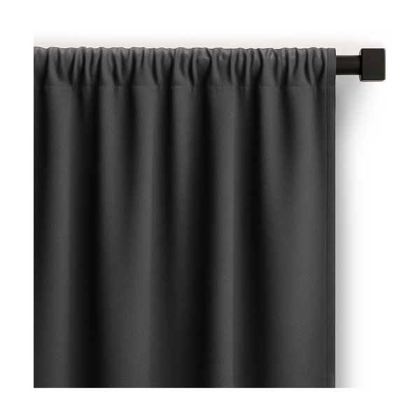 Antracīta pelēks daļēji gaismu necaurlaidīgs aizkars 140x250 cm Carli – Restilo