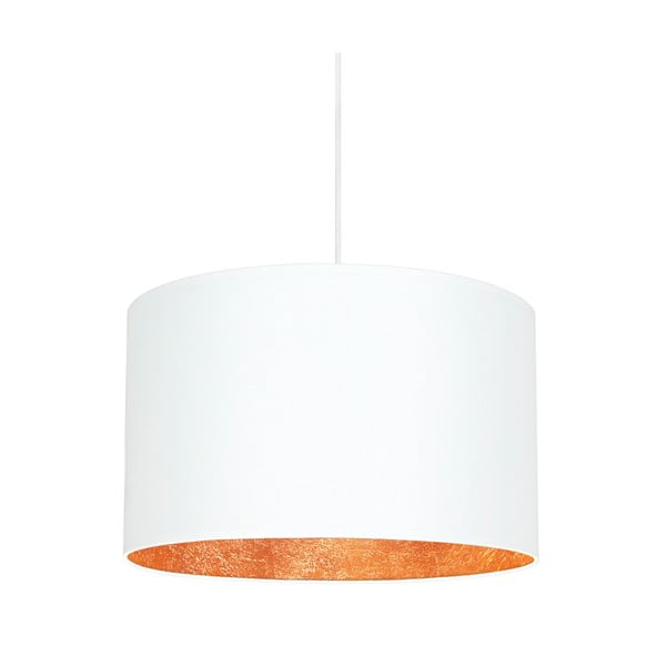 Balta griestu lampa ar vara krāsas iekšpusi Sotto Luce Mika, ⌀ 40 cm