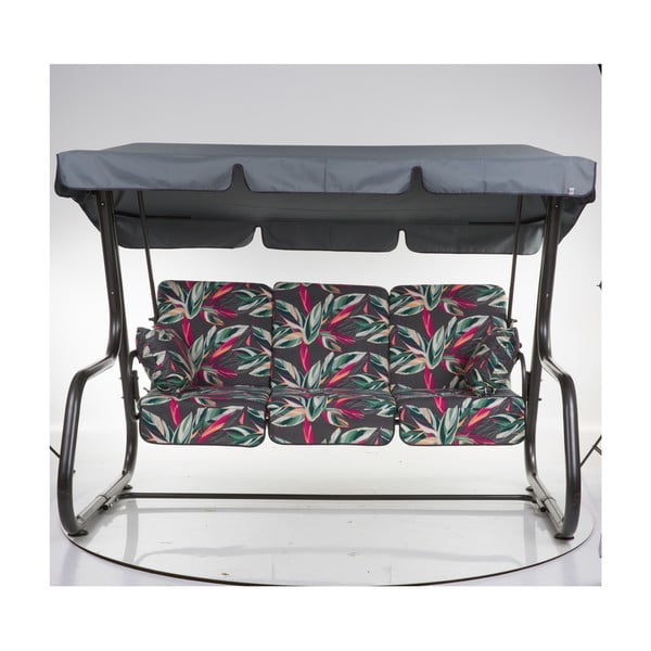 Tumši pelēka metāla dārza šūpoles Rimini – Dajar-image-1