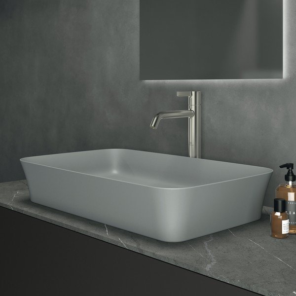 Gaiši pelēka keramikas izlietne 65x40 cm Ipalyss – Ideal Standard-image-1