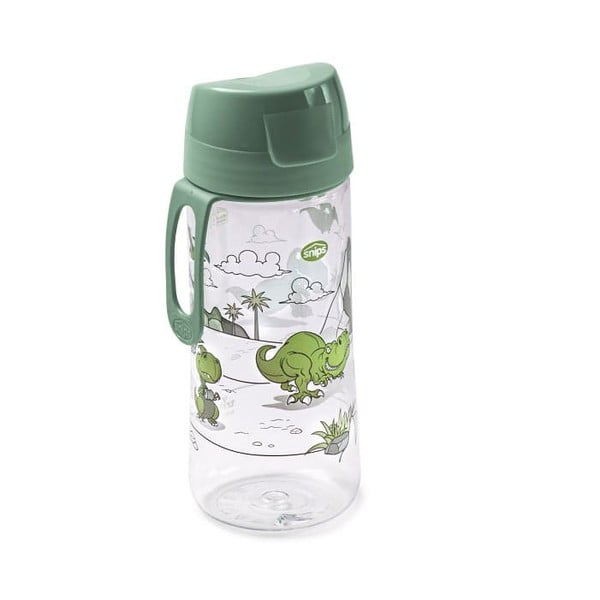 Zaļa tritāna bērnu pudele 500 ml Dinosaur – Snips