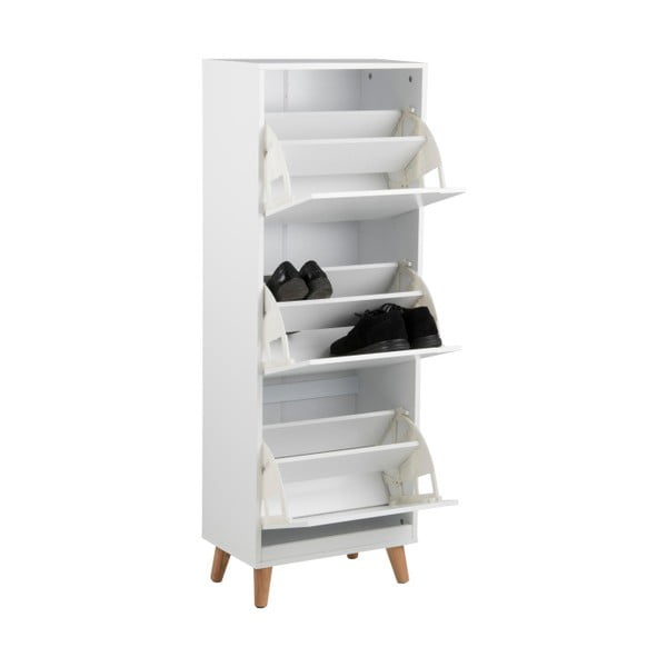 Balts apavu skapis ar 3 plauktiem Actona Mitra-image-3