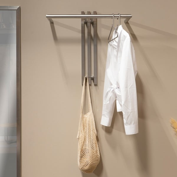 Sudraba krāsas metāla sienas pakaramais 65 cm Senza – Spinder Design-image-3